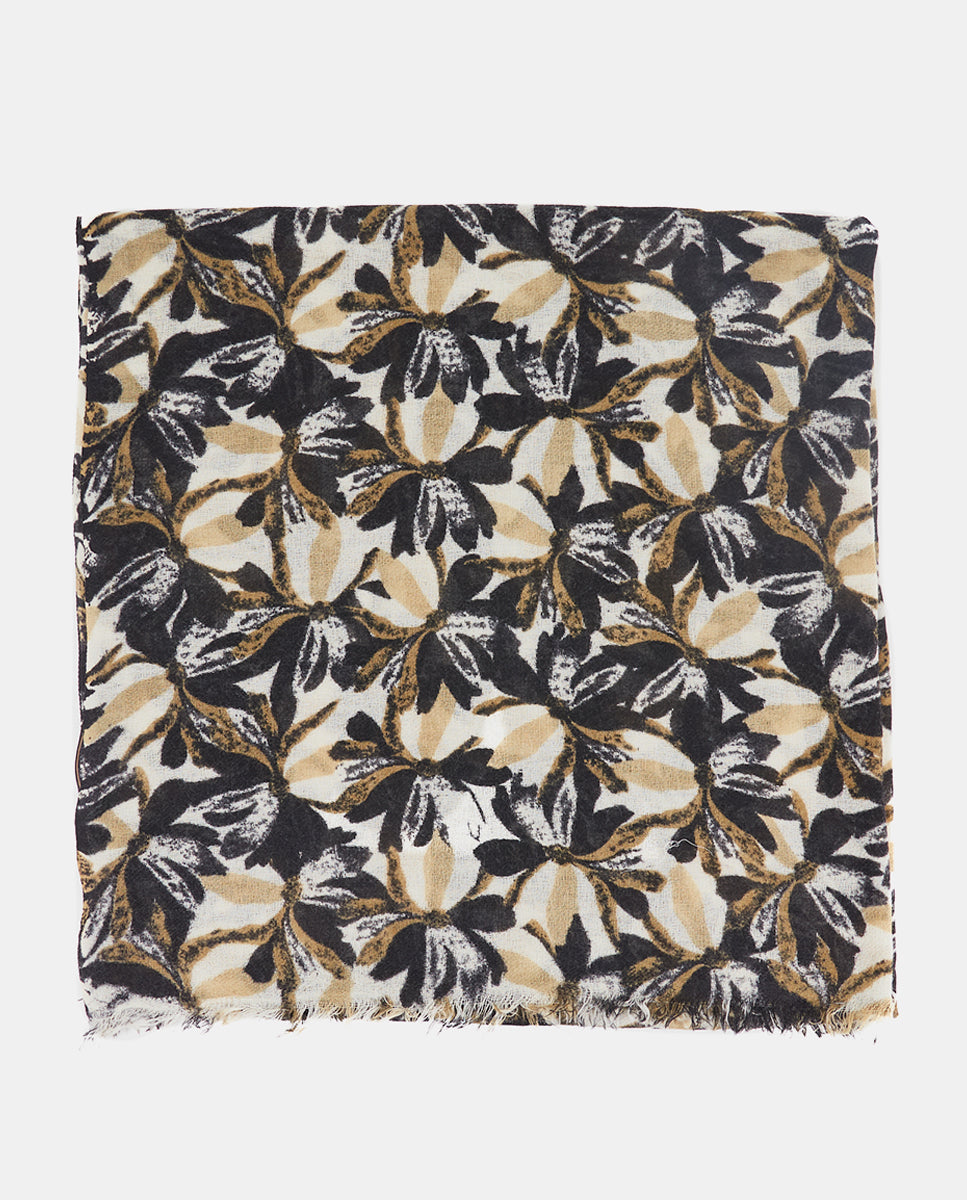 abbacino-pa-uelo-lana-estampado-floral-negro image 1