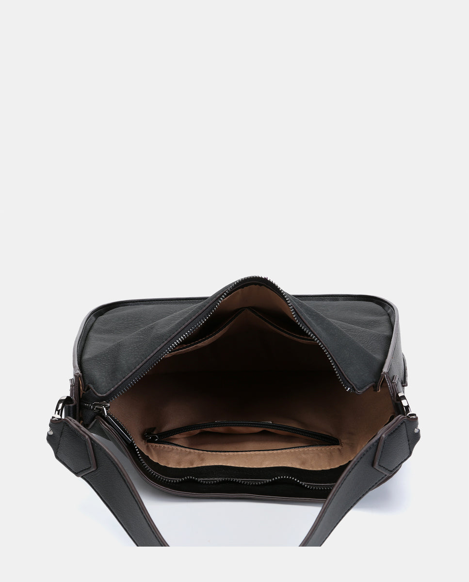 abbacino-bolso-hombro-mujer-reciclado-negro-sostenible image 5