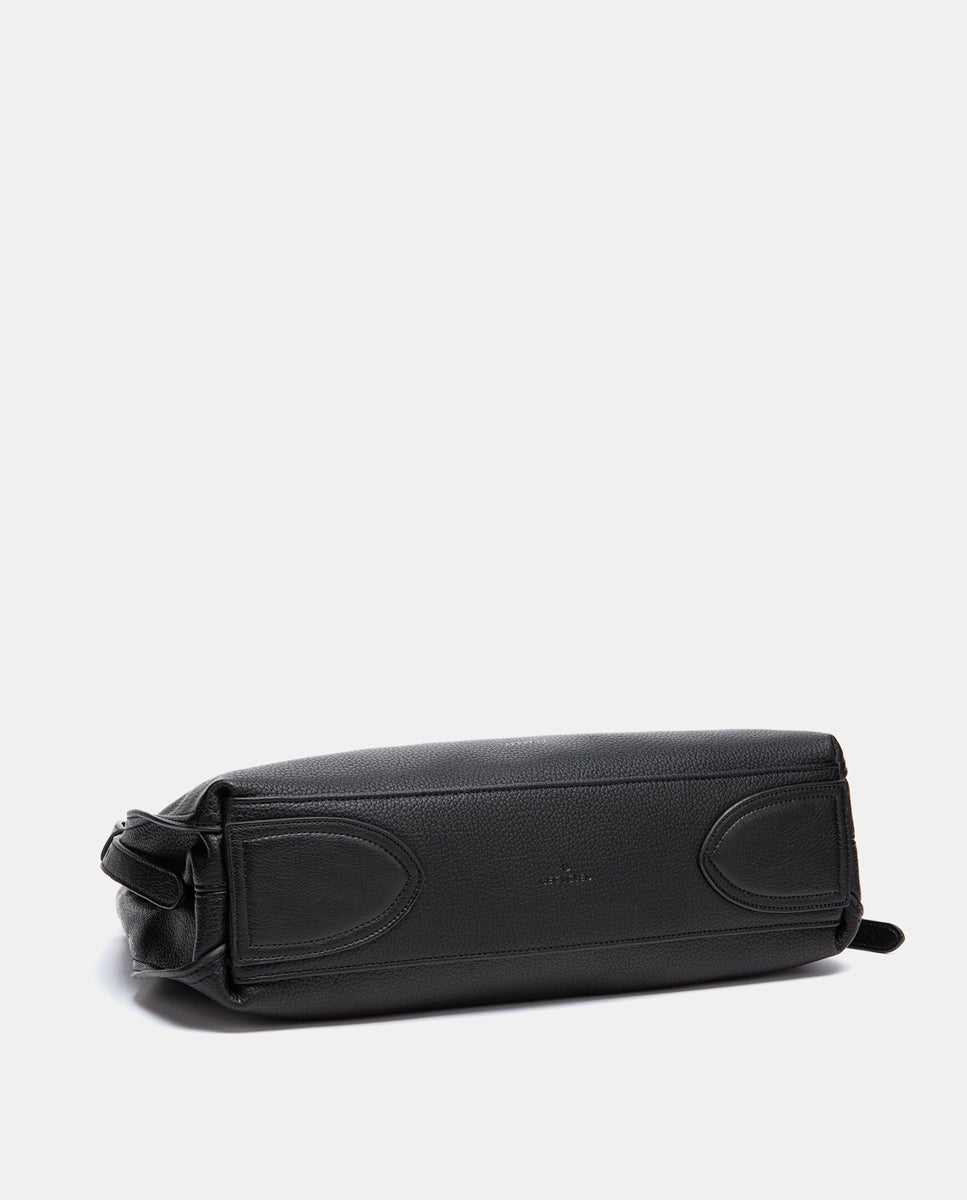 abbacino-bolso-hombro-negro-reciclado-con-borla image 4