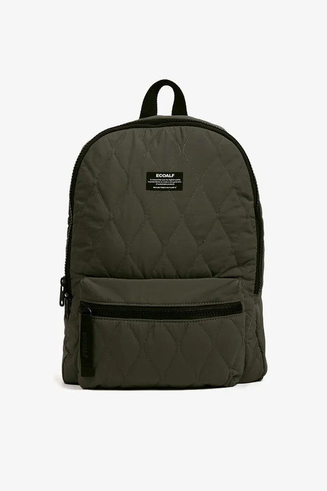 ecoalf-mochila-flock-verde-oscura-100-poli-ster-reciclado-40x31x10-cm-vegana image 1