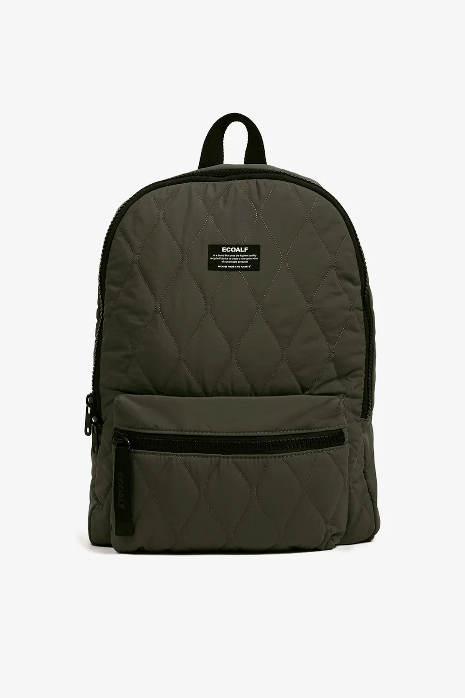 ecoalf-mochila-flock-verde-oscura-100-poli-ster-reciclado-40x31x10-cm-vegana image 1