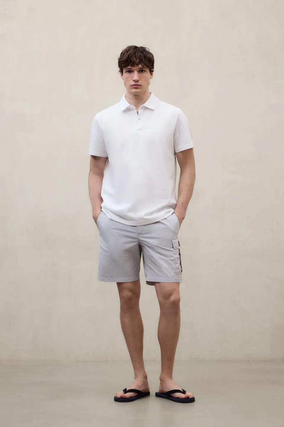 polo-ecoalf-simon-blanco-para-hombre-fit-regular-algod-n-reciclado image 1