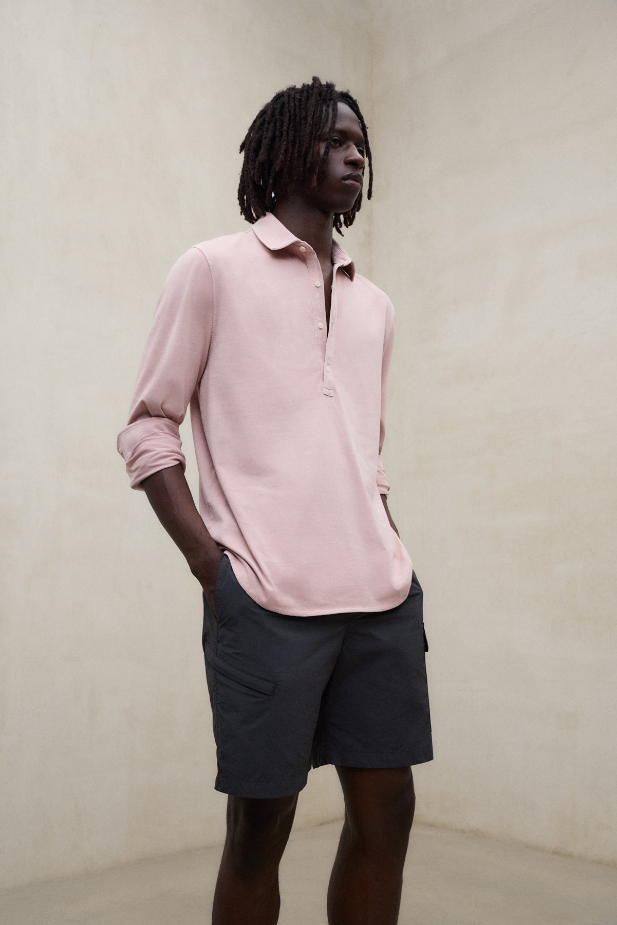 camisa-ecoalf-will-rosa-para-hombre image 2