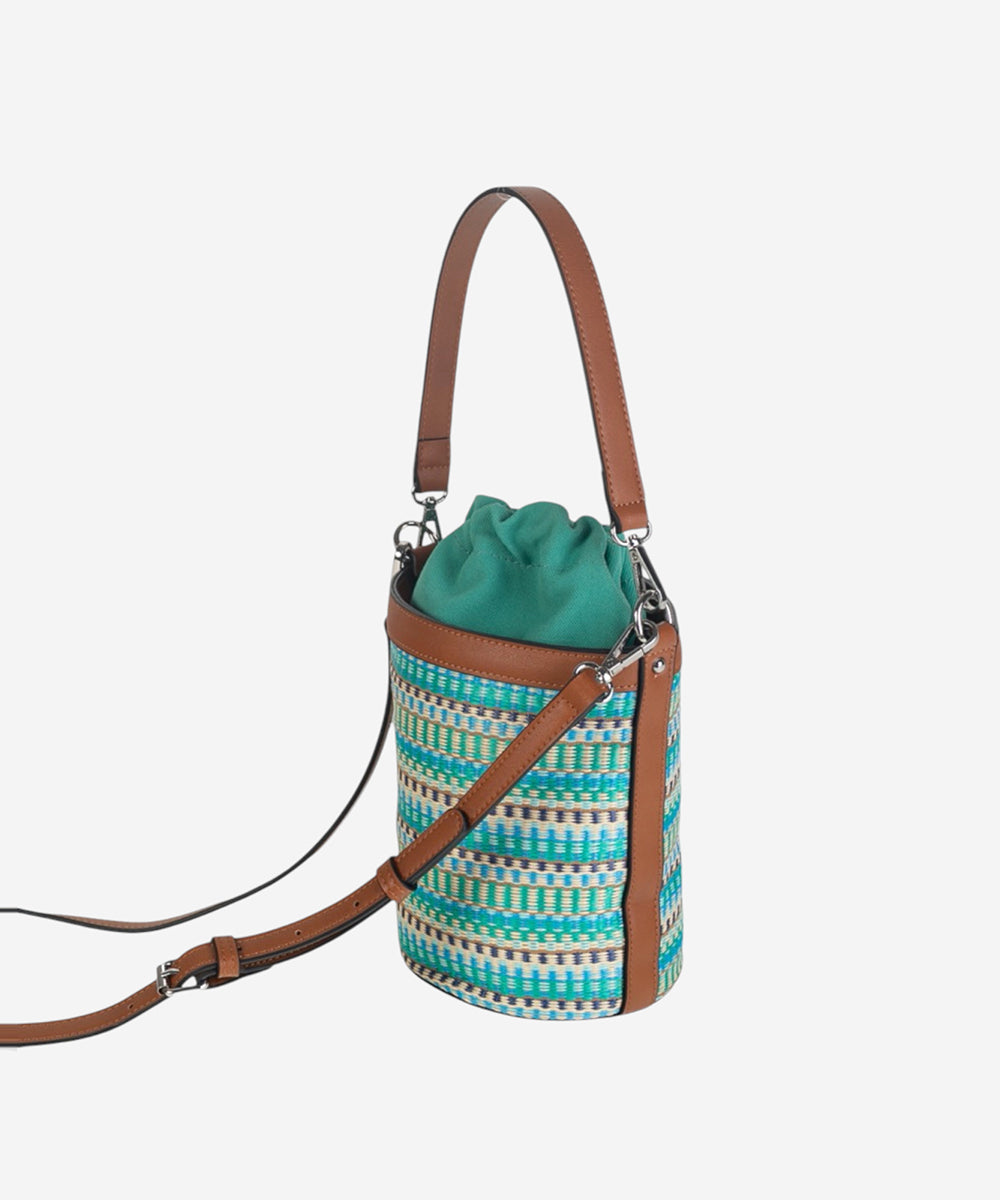kbas-cocktail-galanda-bolso-de-hombro-de-rafia-color-turquesa image 4