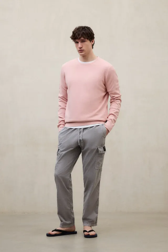 pantalones-ecoalf-targo-gris-de-hombre-algod-n-regenerativo-te-ido-natural-fit-s image 1