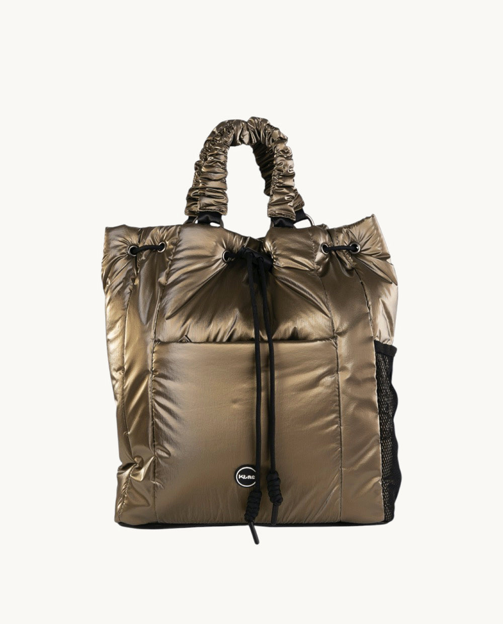 mochila-de-nylon-metalizado-kbas-color-kaki-28x13x33-cm image 1