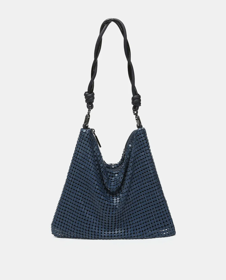 abbacino-bolso-de-hombro-fiesta-azul-en-malla-met-lica image 1