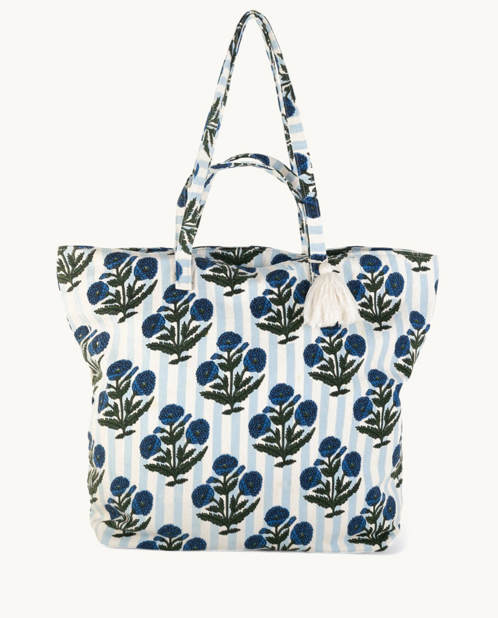 kbas-bolso-playa-de-algod-n-con-cremallera-block-print-52-x-17-x-42-cm image 1
