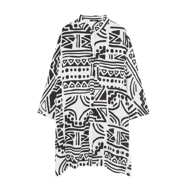 parfois-vestido-camisero-estampado-mujer-2 image 1