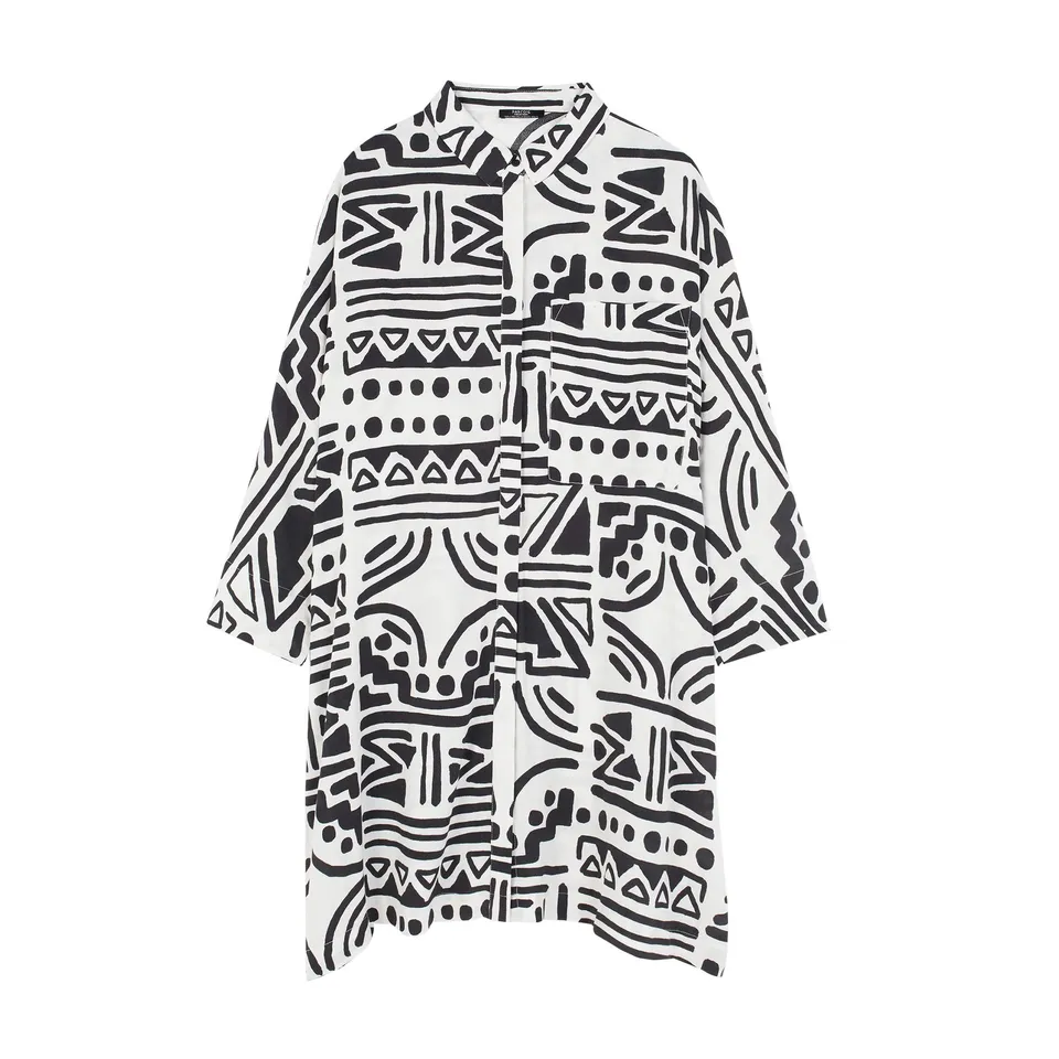 parfois-vestido-camisero-estampado-mujer-2 image 1