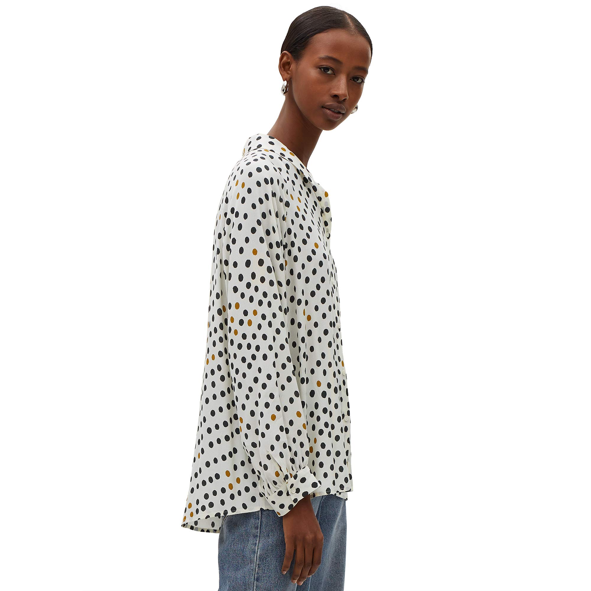 parfois-camisa-fluida-de-lunares-blanca-mujer image 4