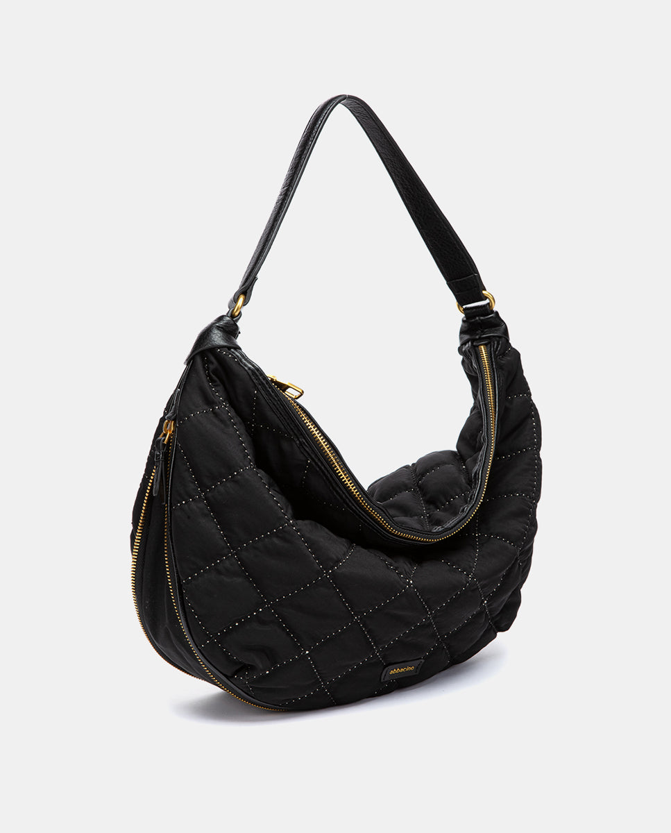 abbacino-bolso-de-hombro-acolchado-negro-reciclado image 2