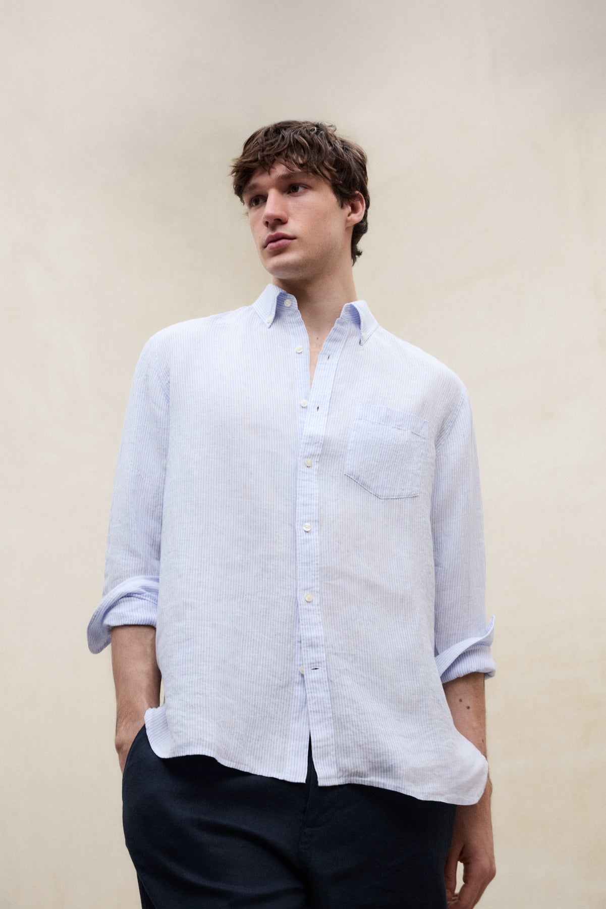 ecoalf-camisa-adan-azul-de-hombre image 3
