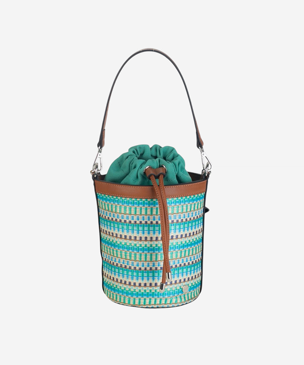 kbas-cocktail-galanda-bolso-de-hombro-de-rafia-color-turquesa image 2