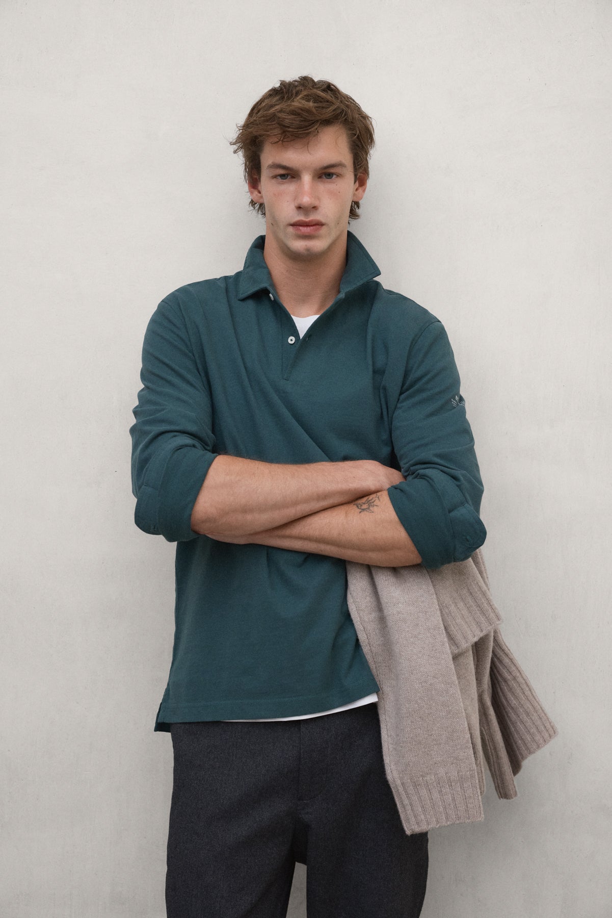 ecoalf-polo-patrick-verde-para-hombre-50-algod-n-reciclado-cuello-italiano-y-te- image 6