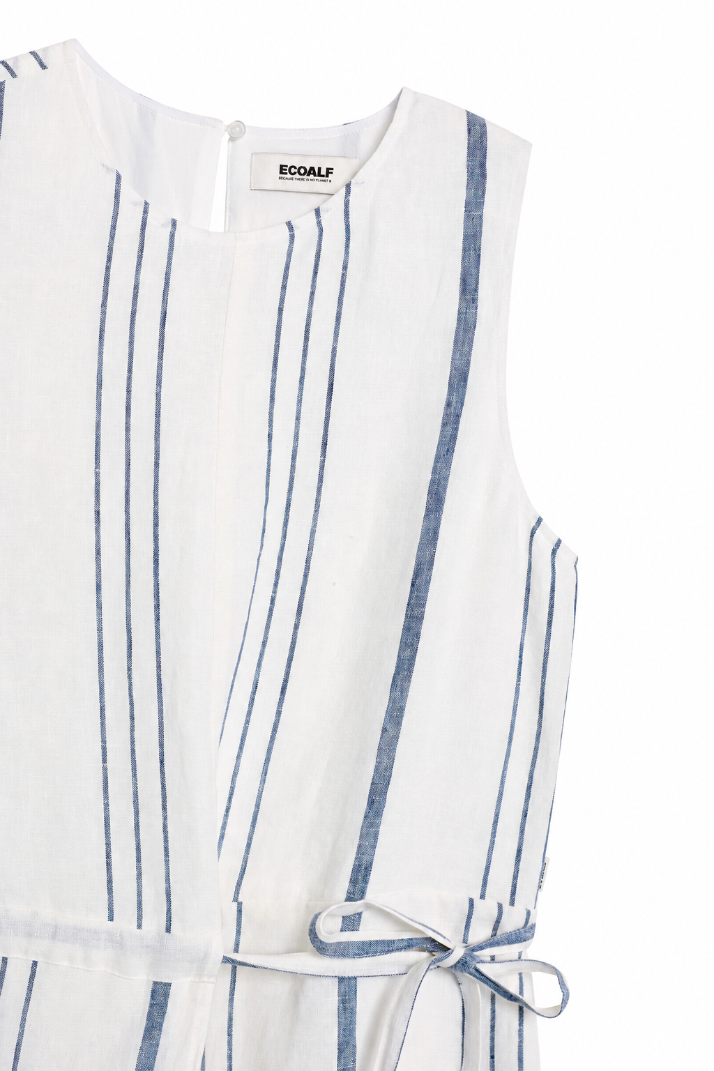 vestido-zoe-de-rayas-ecoalf-lino-80-sin-mangas-cintur-n-blanco image 4