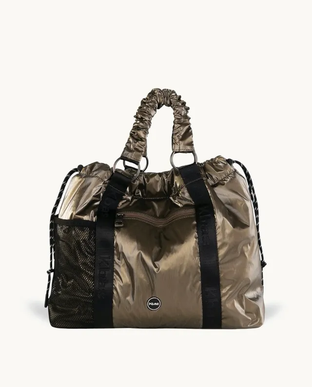 tote-kbas-de-nylon-metalizado-color-kaki-36x16x27-cm image 1