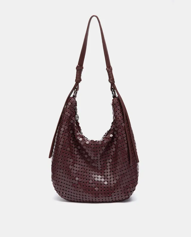 abbacino-bolso-hombro-fiesta-malla-met-lica-burdeos image 1