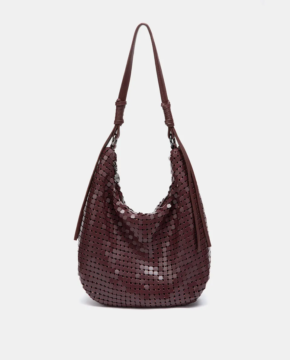 abbacino-bolso-hombro-fiesta-malla-met-lica-burdeos image 1