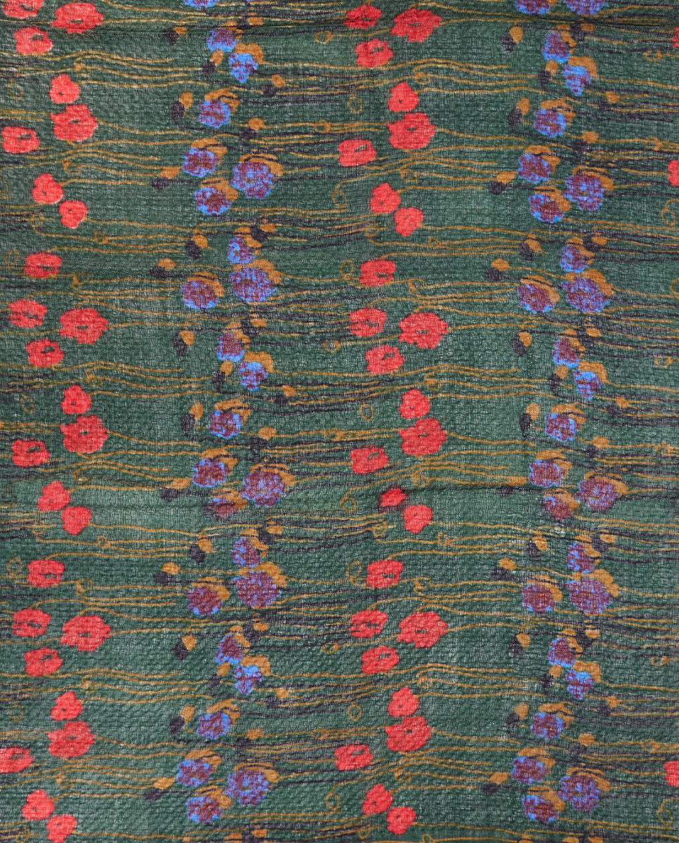 abbacino-pa-uelo-de-lana-verde-con-estampado-floral-art-stico image 5