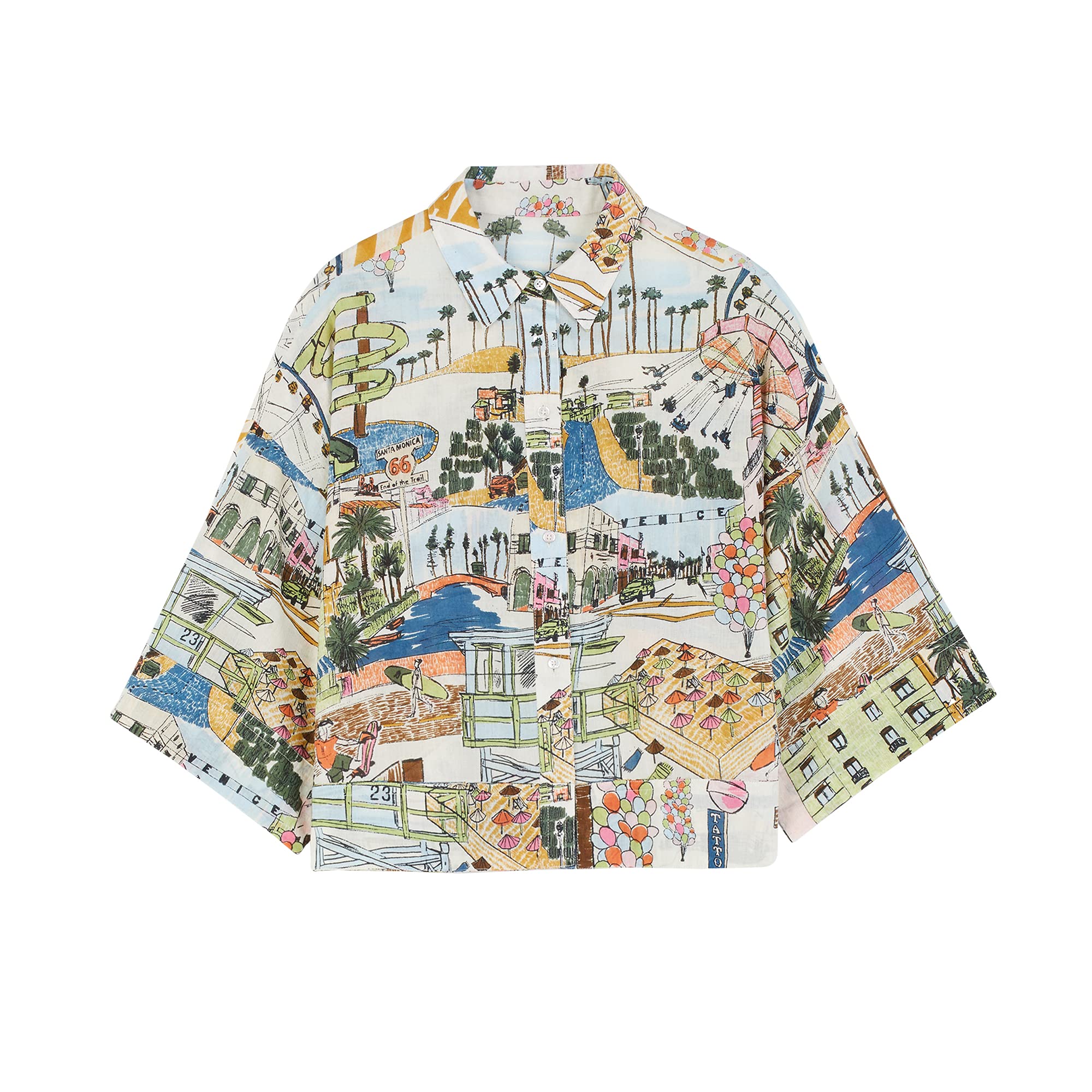 parfois-camisa-oversize-estampada-mujer-2 image 1