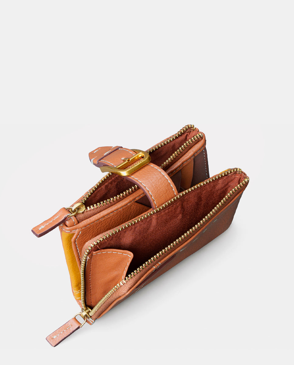 abbacino-cartera-peque-a-mujer-piel-cognac-con-monedero image 6