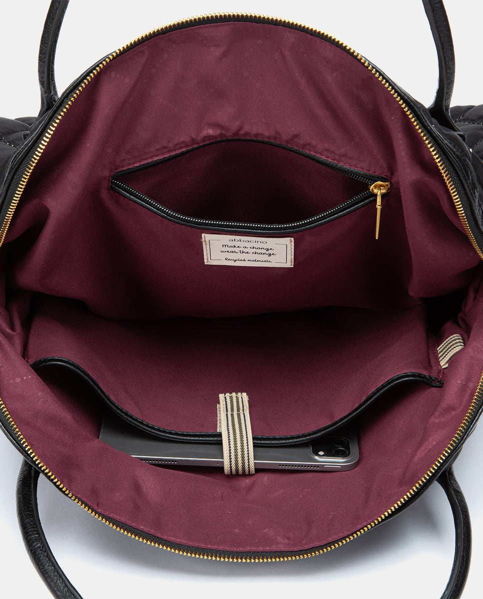 abbacino-bolso-mano-acolchado-negro-reciclado-padded image 6