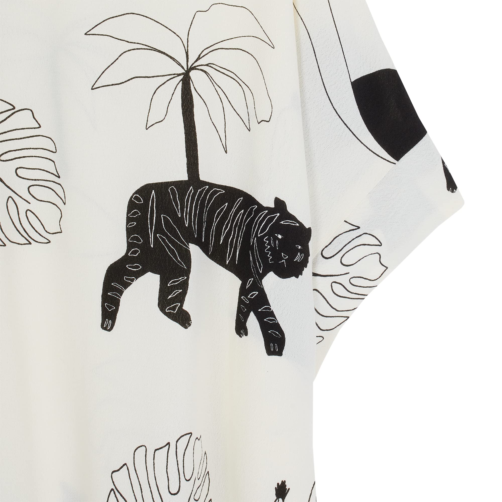 parfois-camisa-oversize-estampada-mujer-talla-nica-crudo image 2