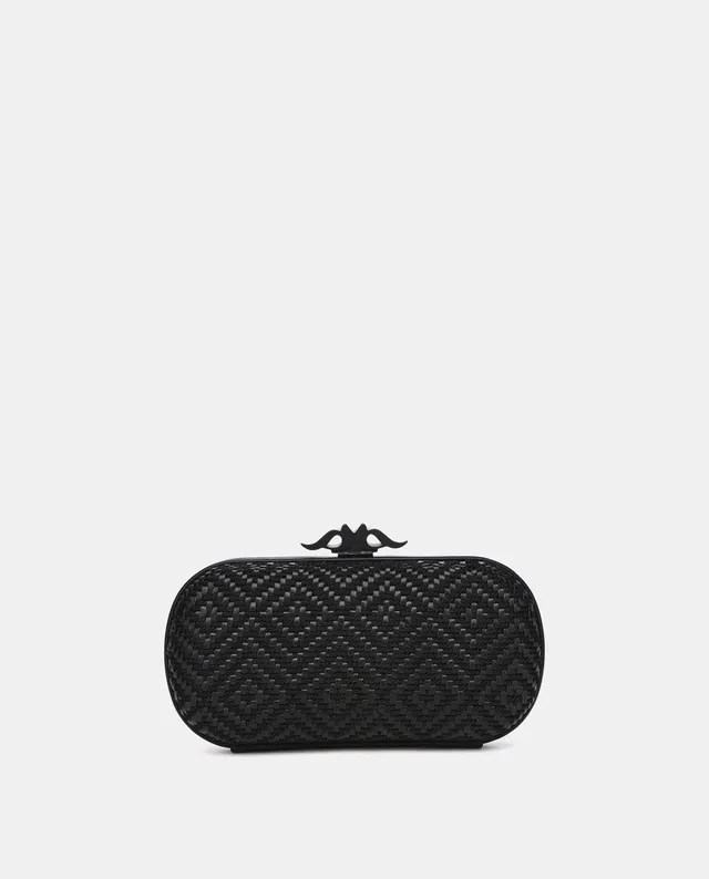 abbacino-clutch-de-fiesta-negro-con-patr-n-geom-trico image 1