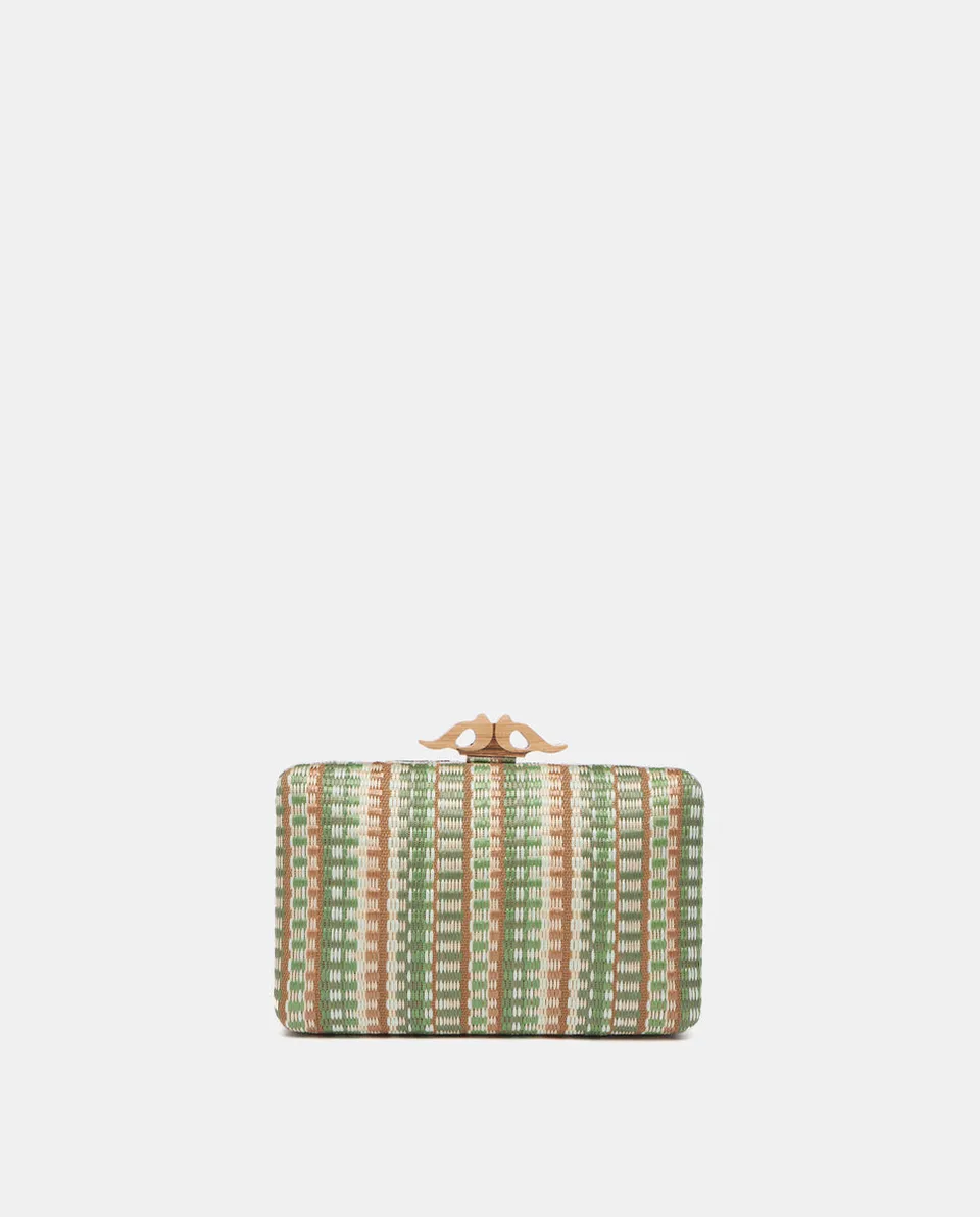 abbacino-clutch-fiesta-cuadrado-estampado-verde image 1