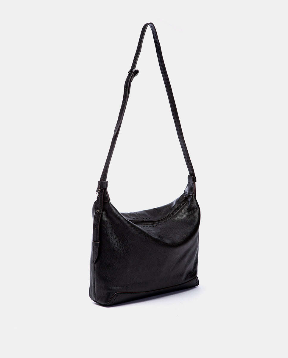 abbacino-bandolera-grande-piel-negra-premium image 2