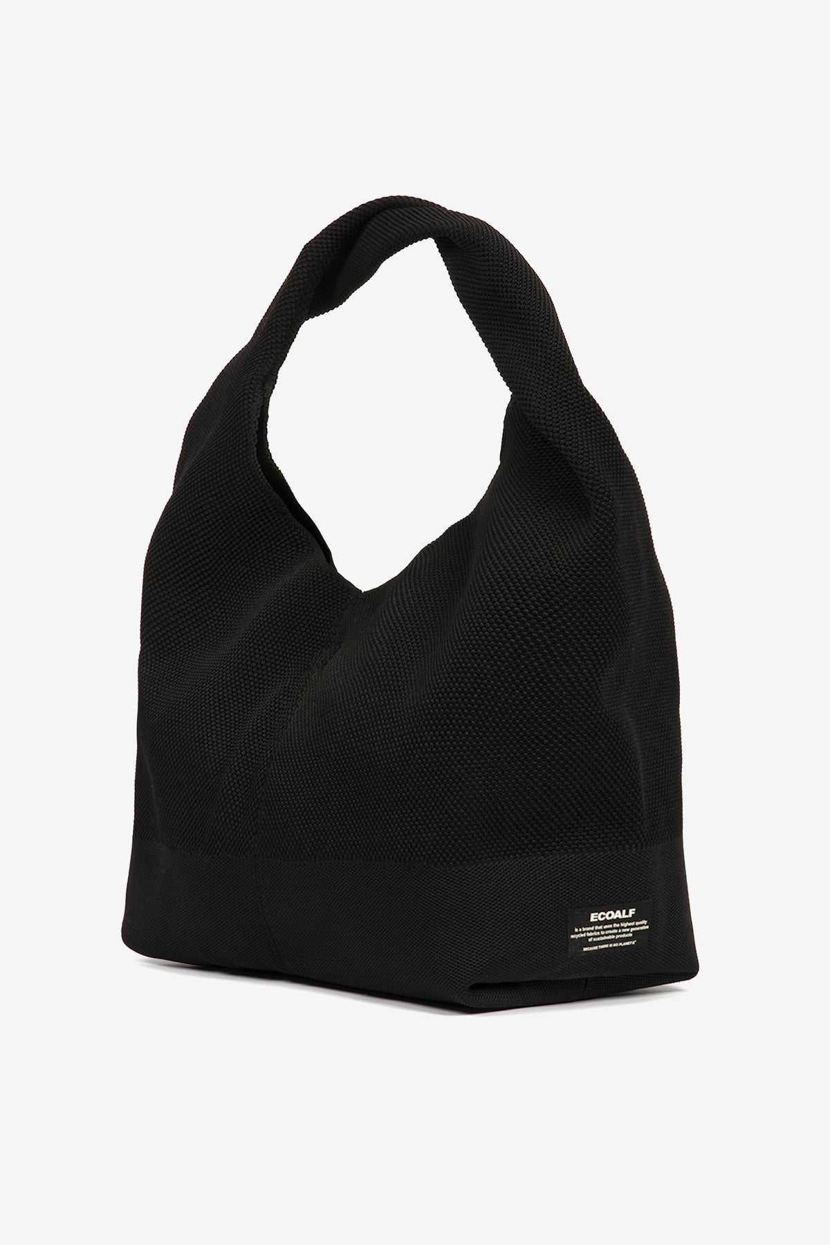 ecoalf-bolso-de-hombro-grande-tika-negro-bolso-estructurado-de-punto-en-poli-ste image 4