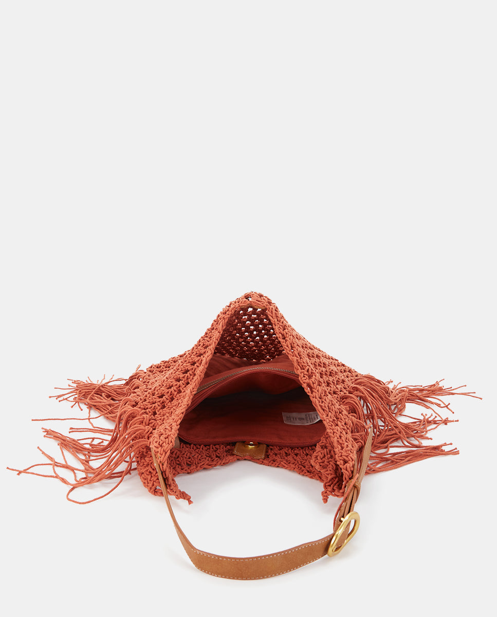 abbacino-bolso-de-hombro-de-macram-naranja image 6