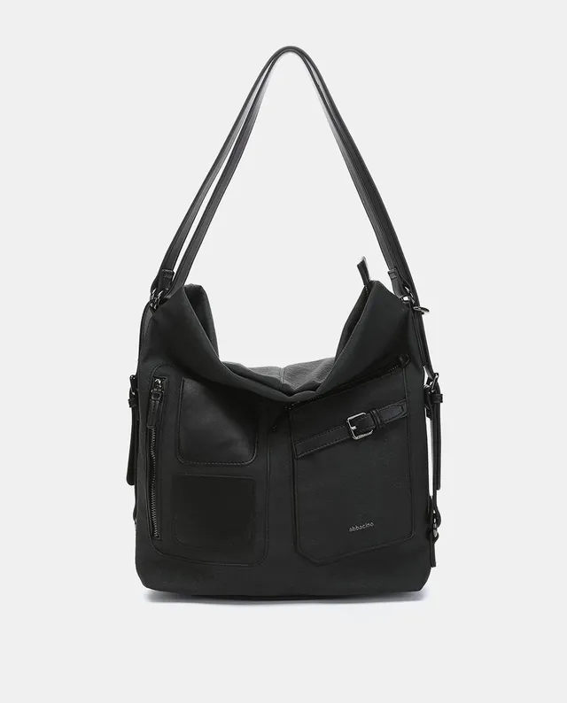 abbacino-bolso-multifuncional-reciclado-negro-convertible-mochila image 1