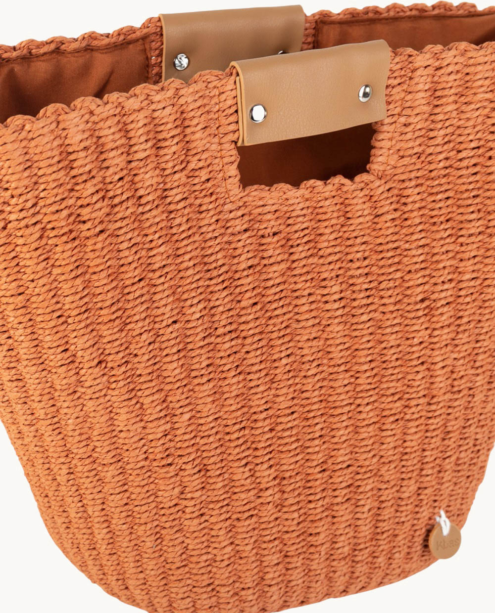 kbas-bolso-de-mano-de-fibra-natural-con-cremallera-color-teja-37x16x28-cm image 3