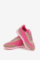 zapatilla-de-mujer-abbacino-de-ante-y-nylon-fucsia-con-dos-juegos-de-cordones image 2