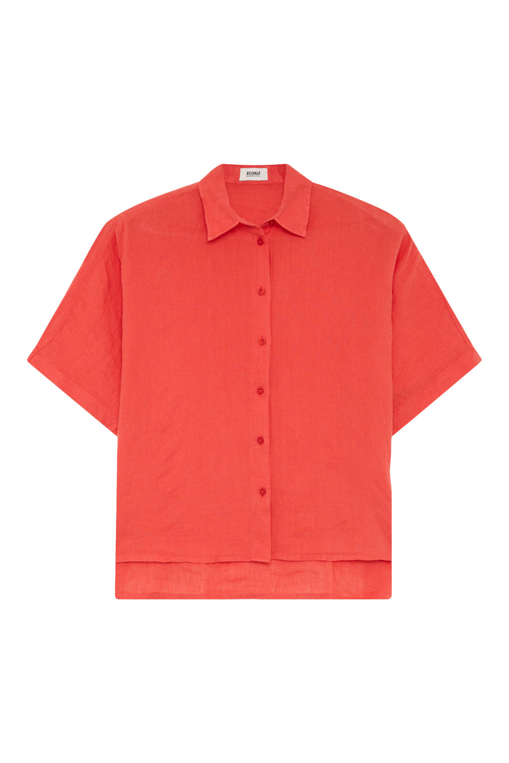 ecoalf-camisa-melania-naranja-de-mujer-80-lino-y-20-lino-reciclado-ligera-y-vega image 6