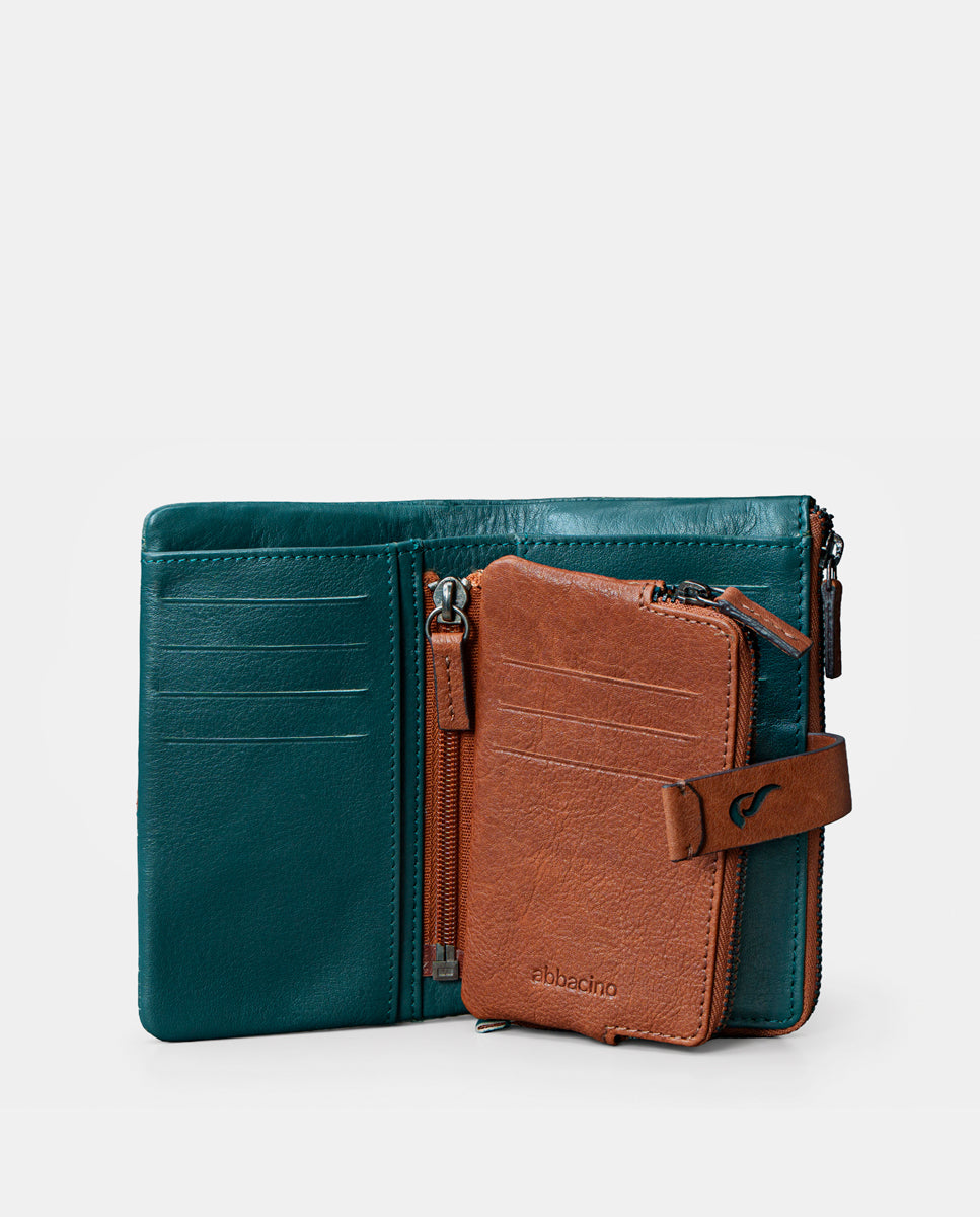 abbacino-cartera-mediana-mujer-piel-azul-bicolor image 2