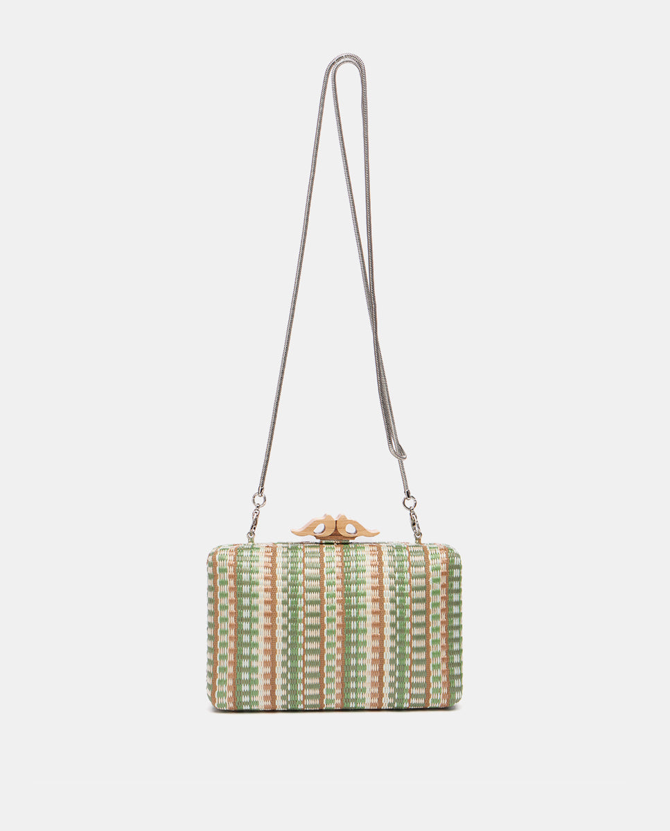 abbacino-clutch-fiesta-cuadrado-estampado-verde image 5