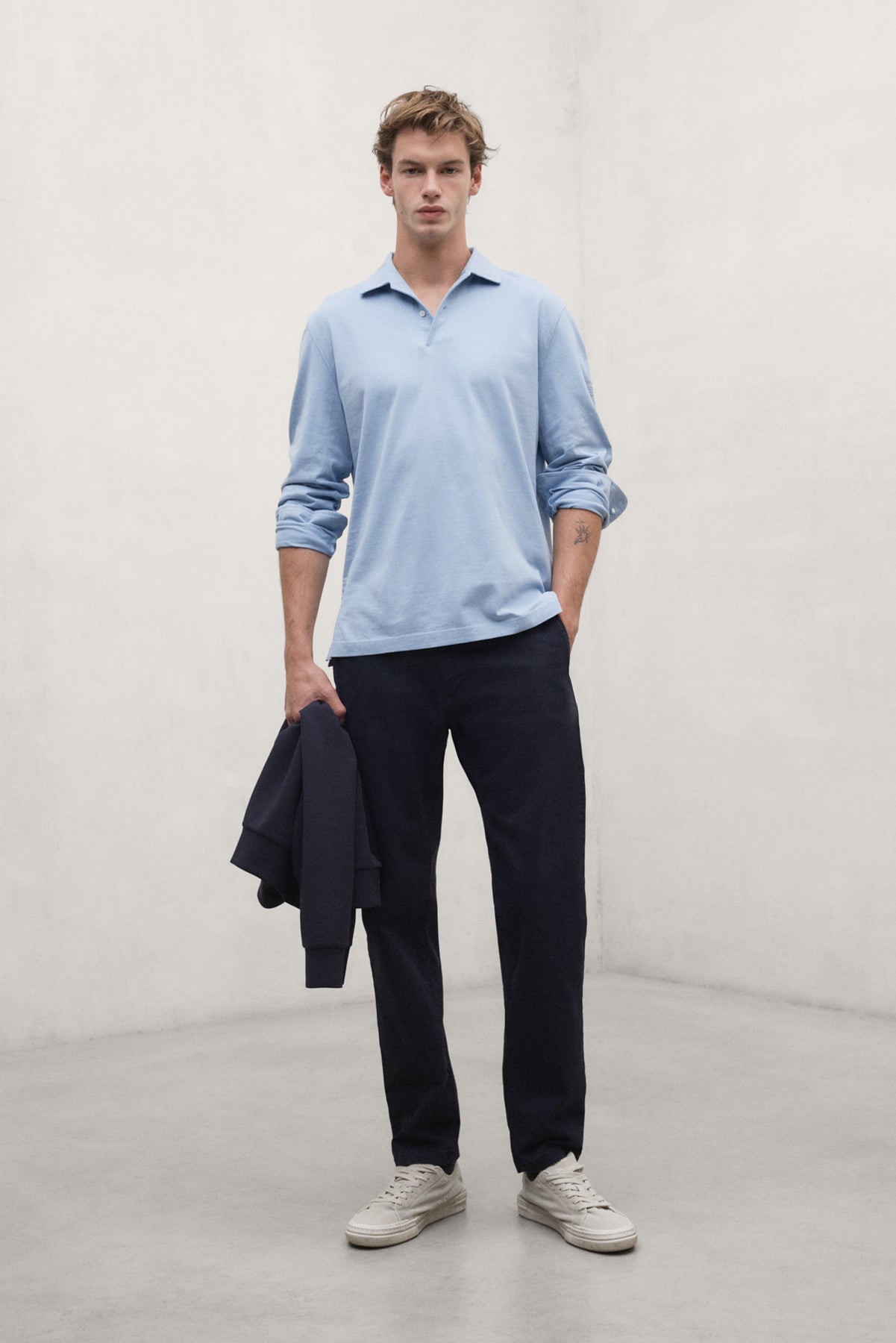 polo-patrick-ecoalf-azul-de-algod-n-reciclado-para-hombre image 2