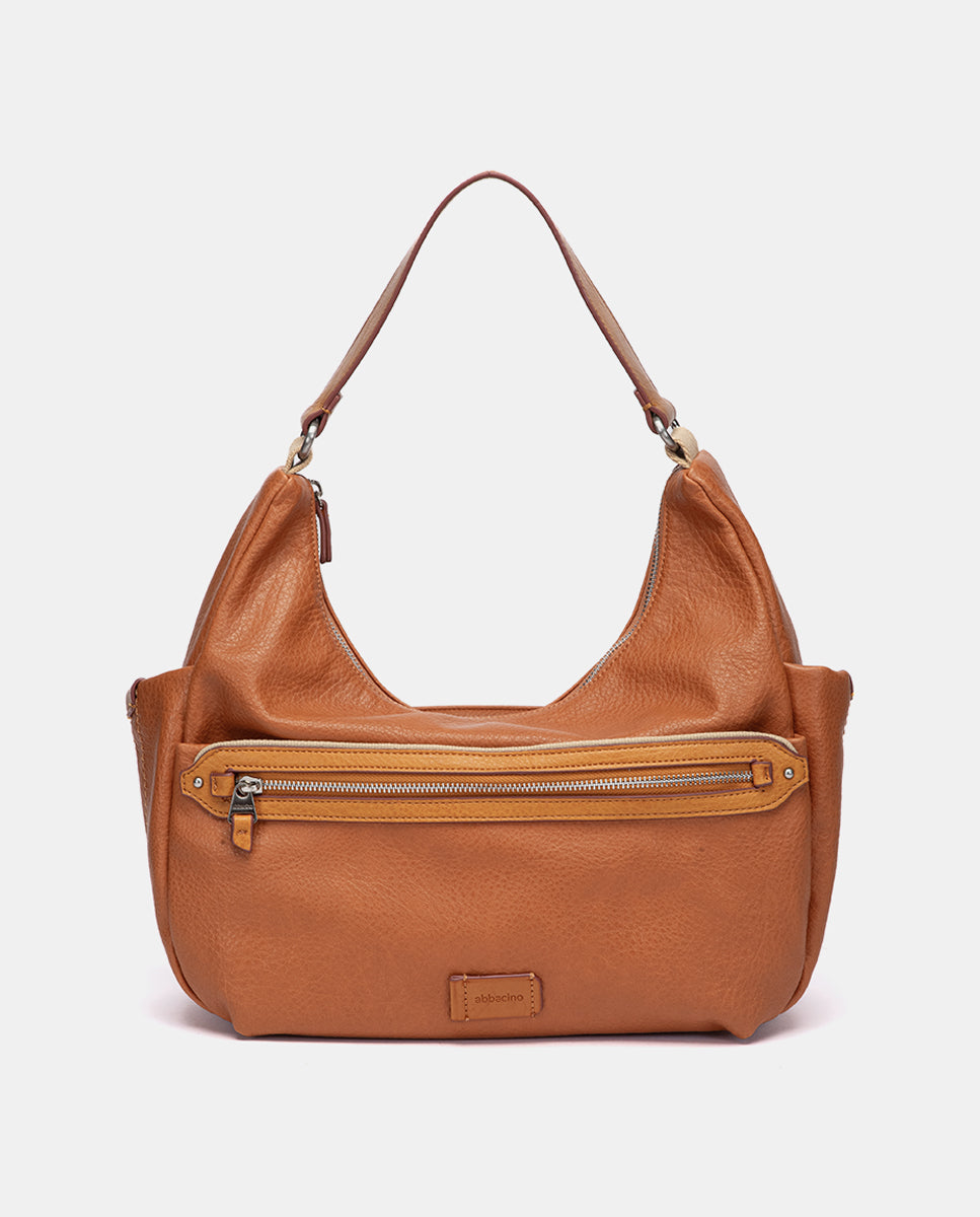 bolso-hobo-de-hombro-abbacino-reciclado-cognac image 1