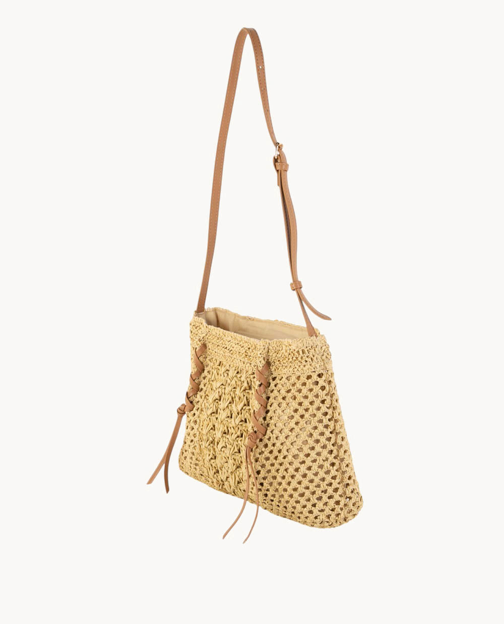 bolso-bandolera-kbas-de-fibra-natural-con-cremallera-color-crema image 2