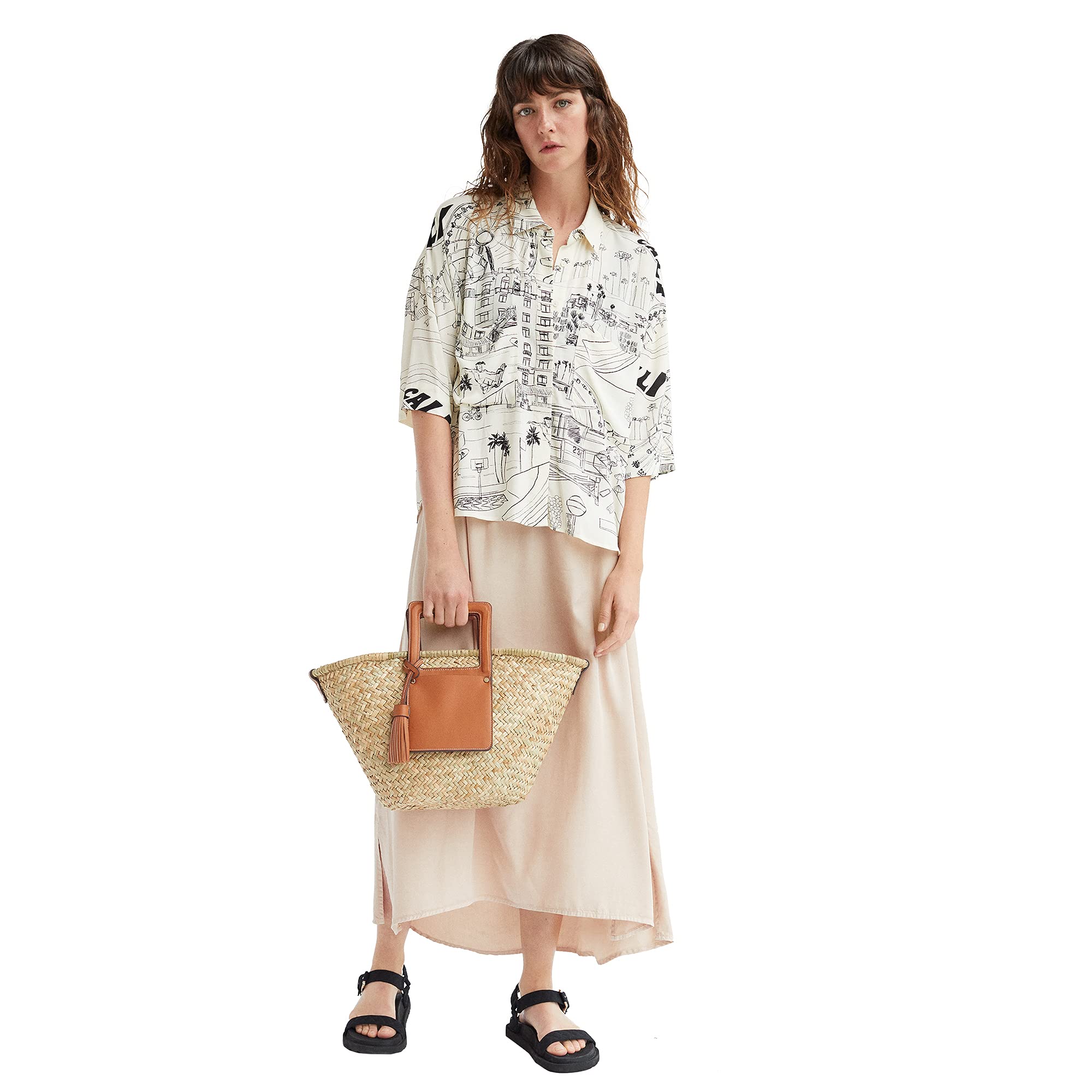 parfois-camisa-oversize-estampada-mujer-edici-n-fluida image 3
