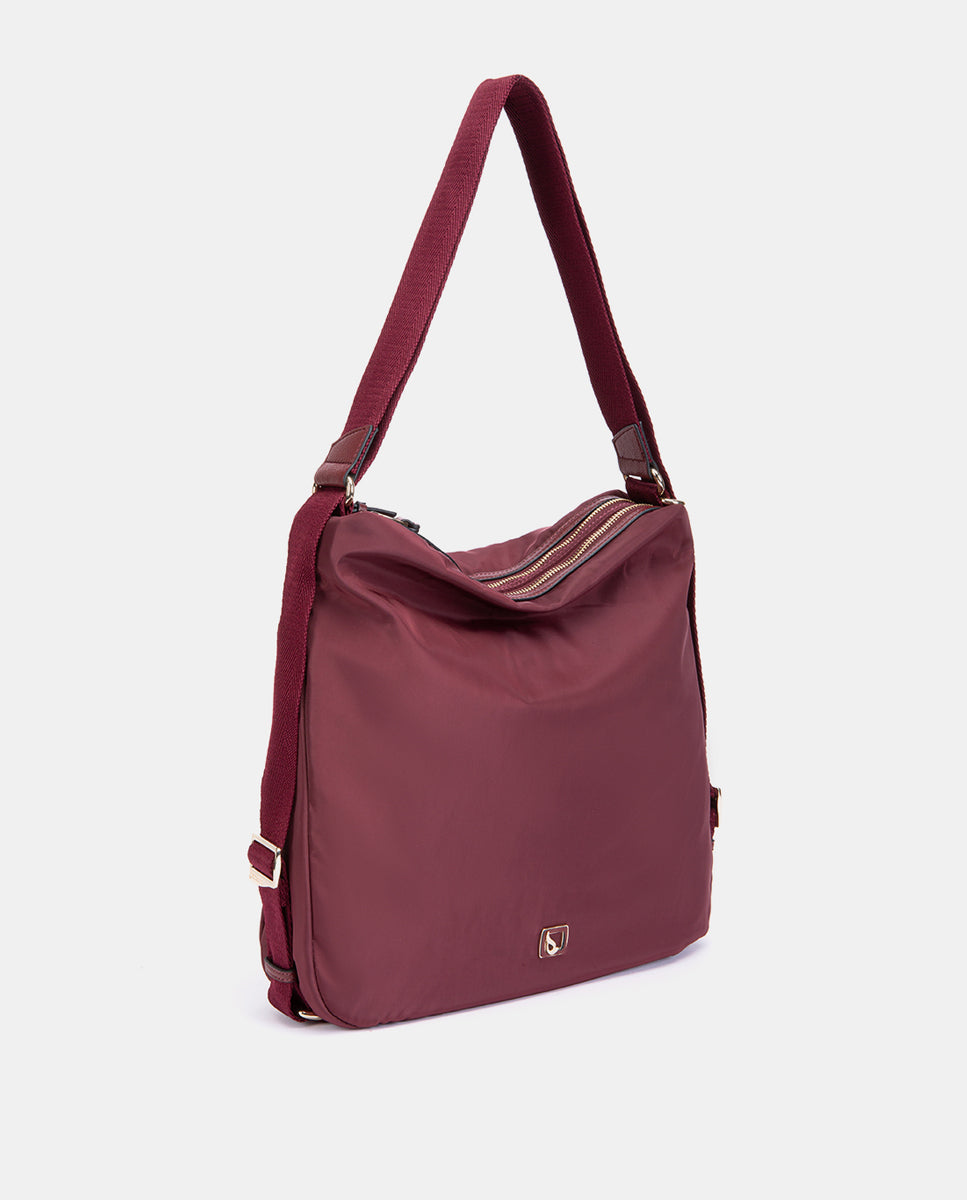 abbacino-bolso-multifuncional-reciclado-burdeos-mochila image 2