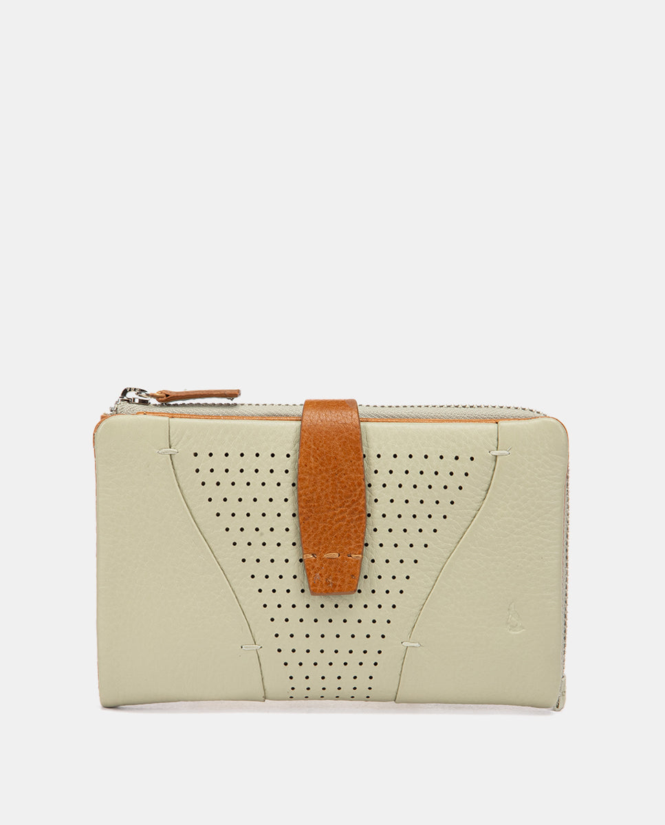 abbacino-cartera-mediana-de-piel-verde-troquelada image 1