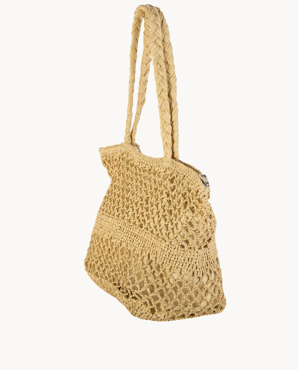 bolso-tote-de-fibra-natural-kbas-con-cremallera-color-crema image 2