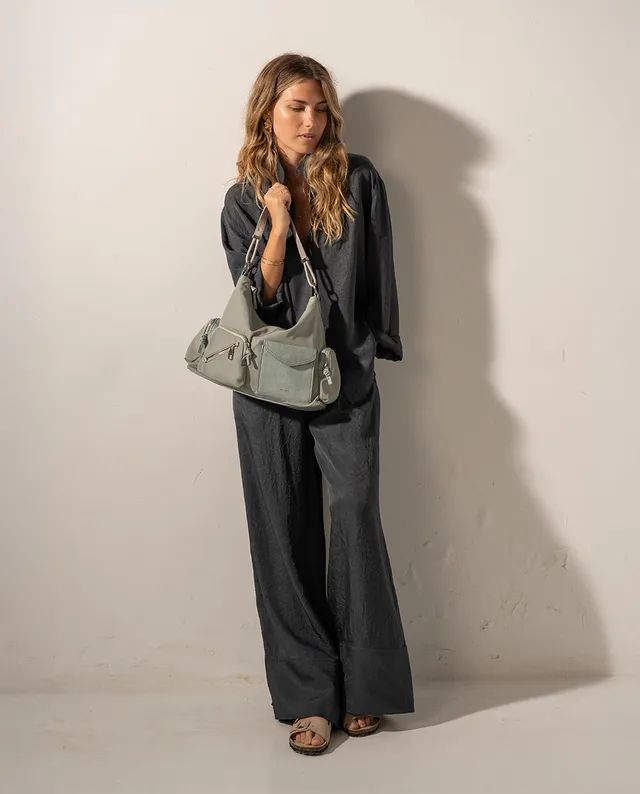abbacino-bolso-de-hombro-hobo-en-tejido-reciclado-azul image 1