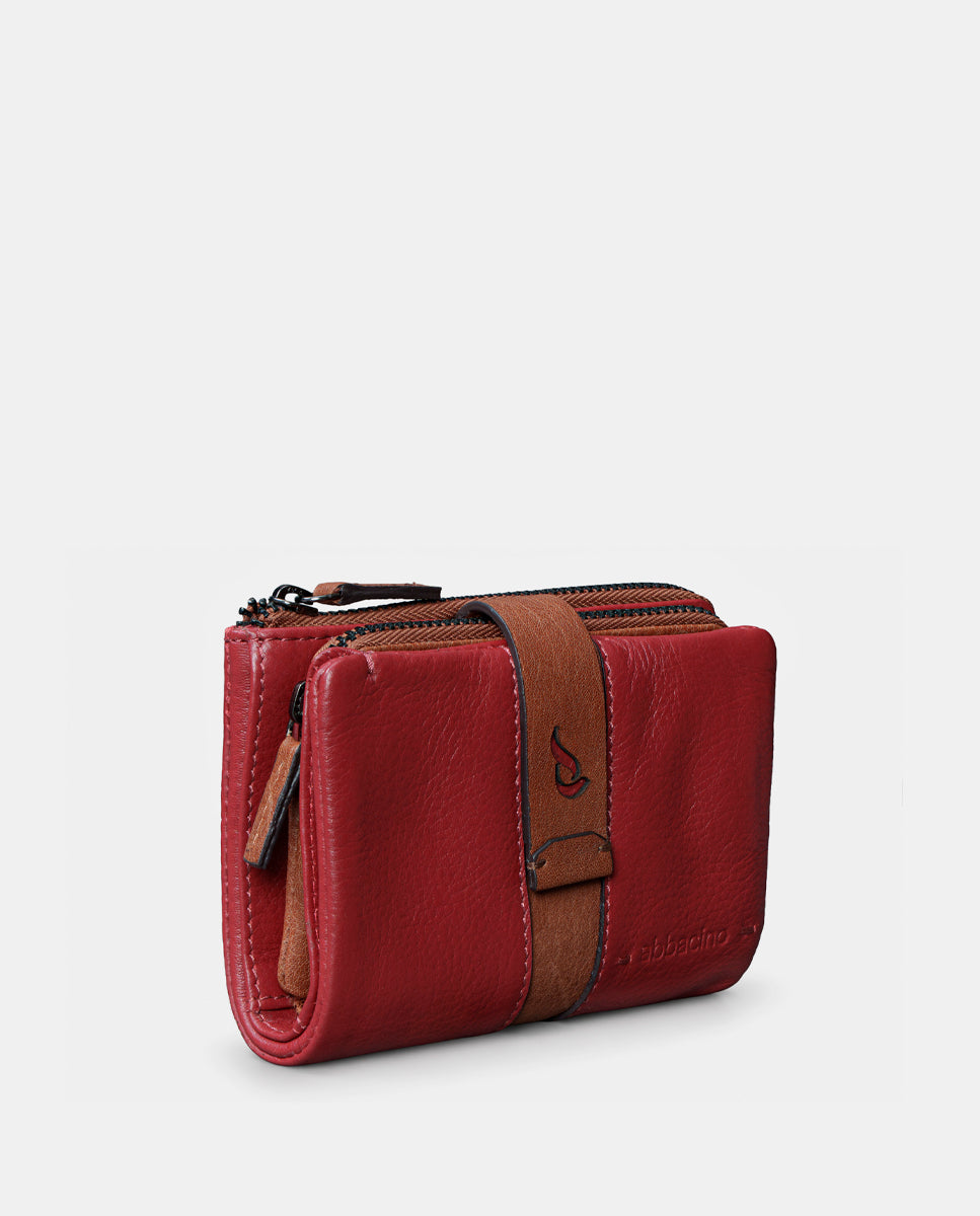 abbacino-cartera-peque-a-piel-roja-mujer image 4