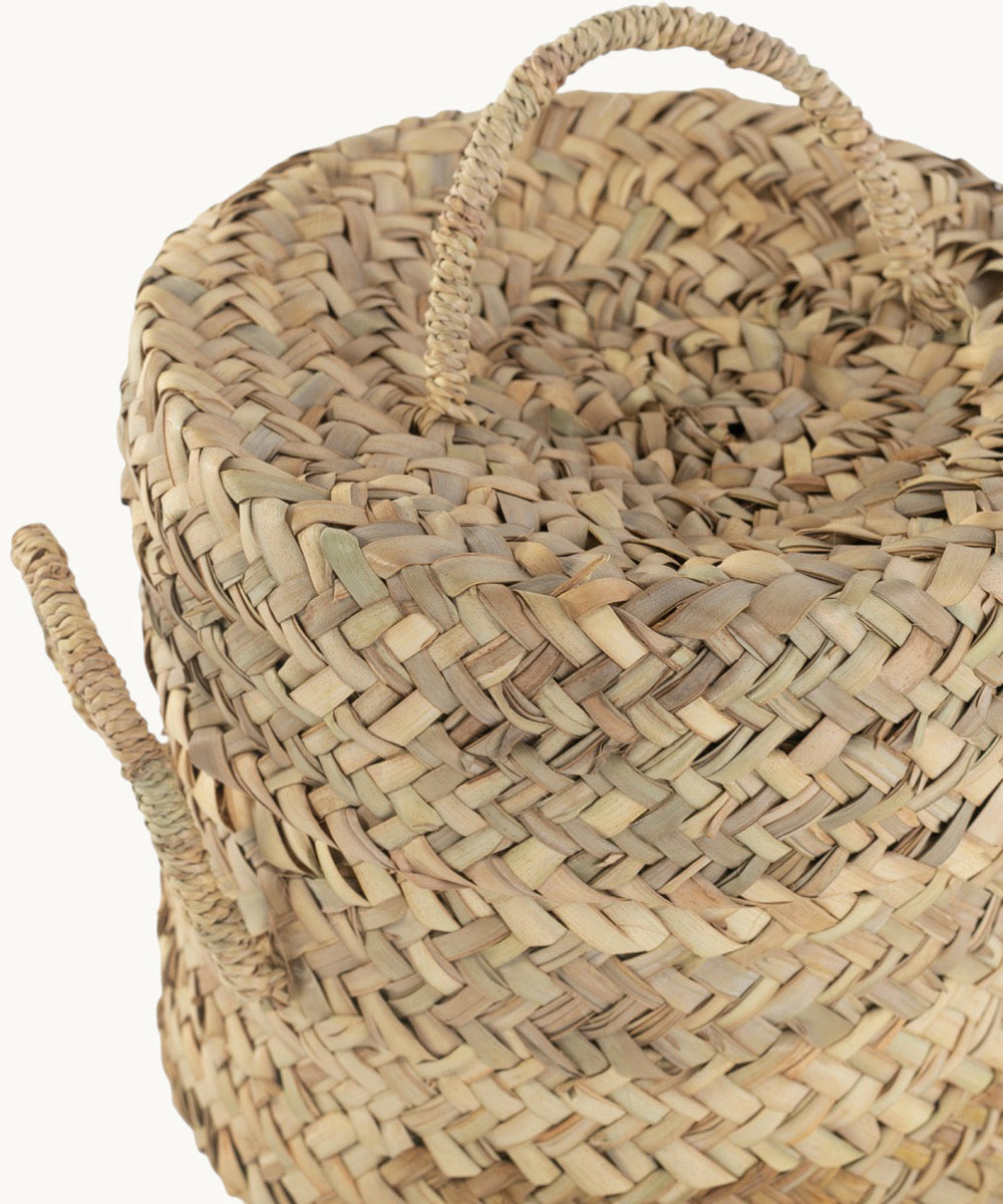 kbas-contenedor-redondo-de-palma-natural-26x25-cm-cesto-organizador-y-decorativo image 2