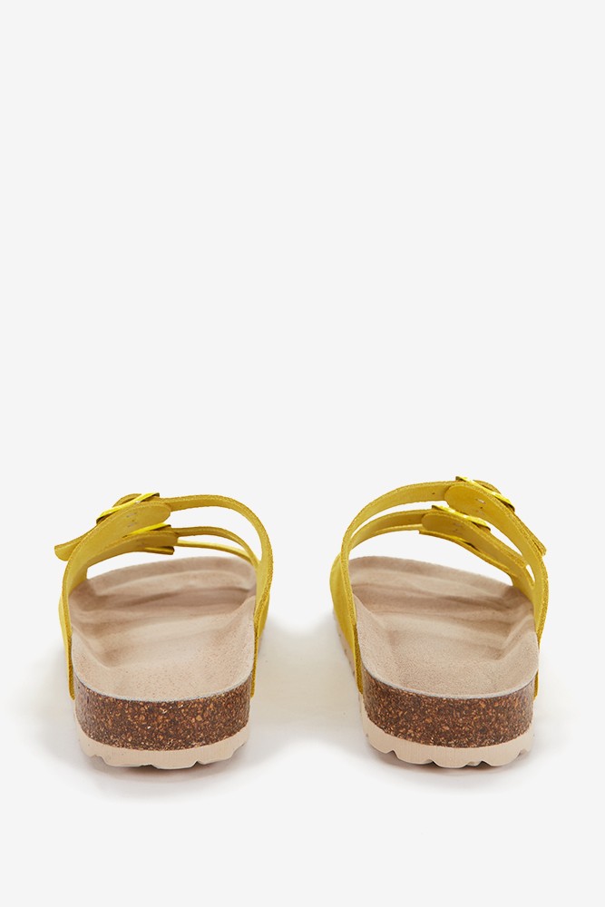 abbacino-sandalia-plana-mujer-piel-triple-hebilla-amarillo image 4